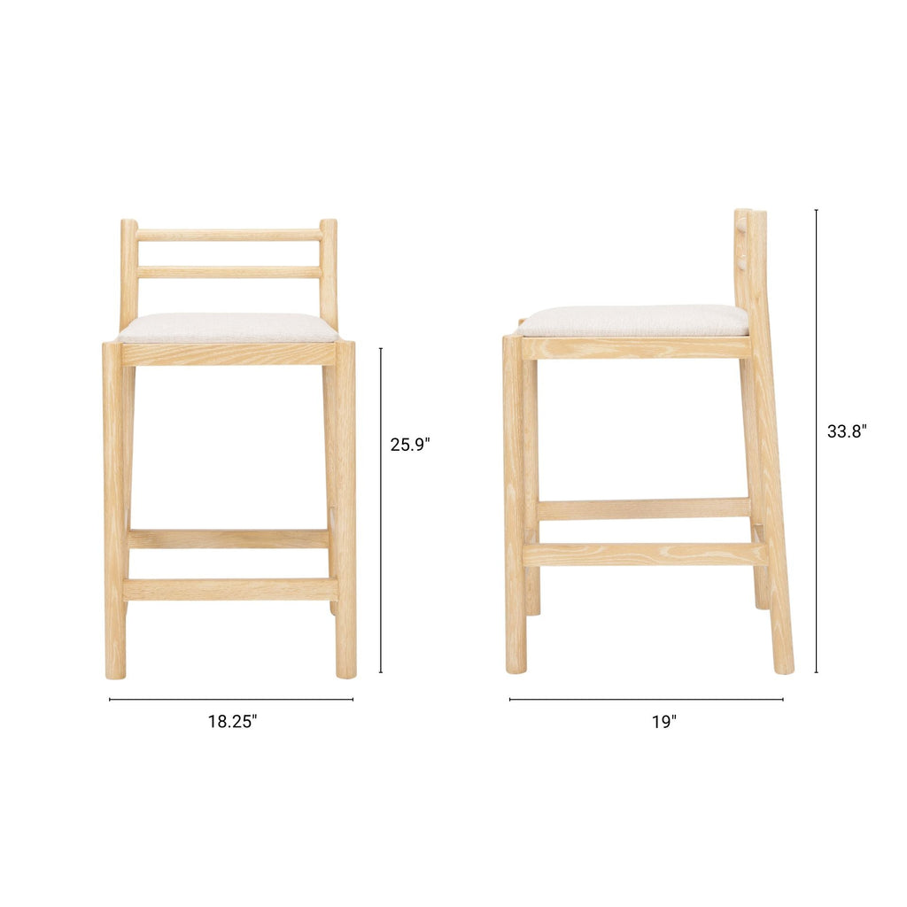 Sam Fabric Seat Counter Stool