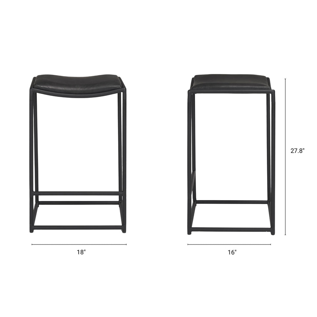 Taniel Leather Seat Counter Stool