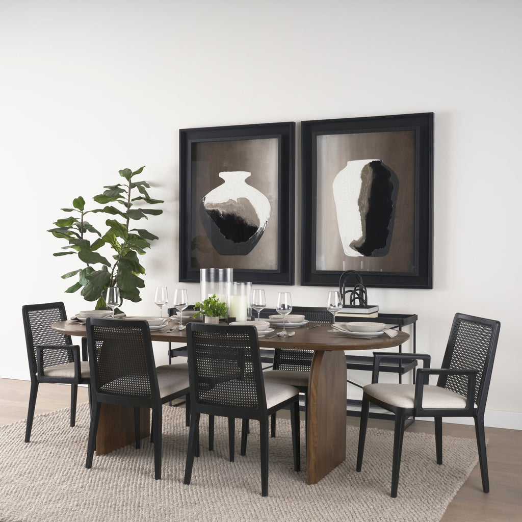 Clara Black Cane Back Dining Chair