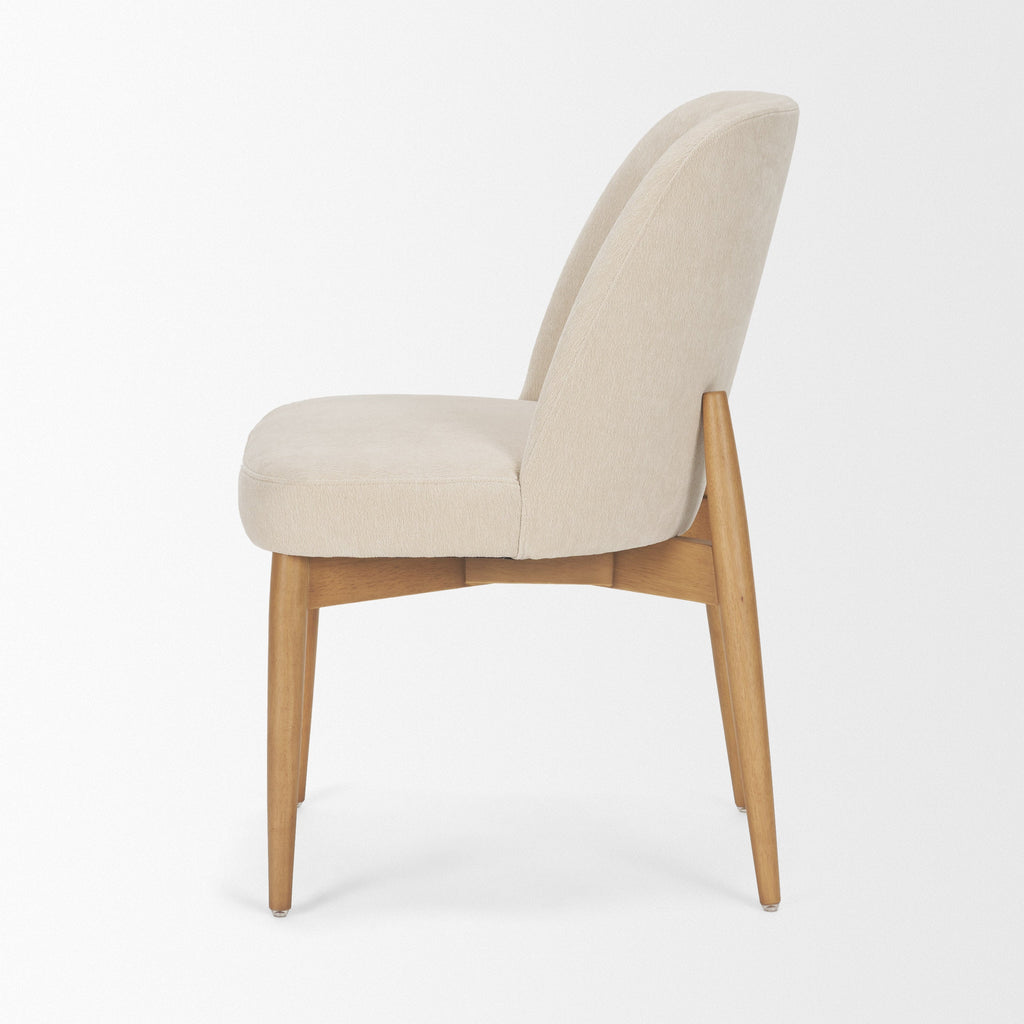 Abbie Curve Fabric Dining Chair