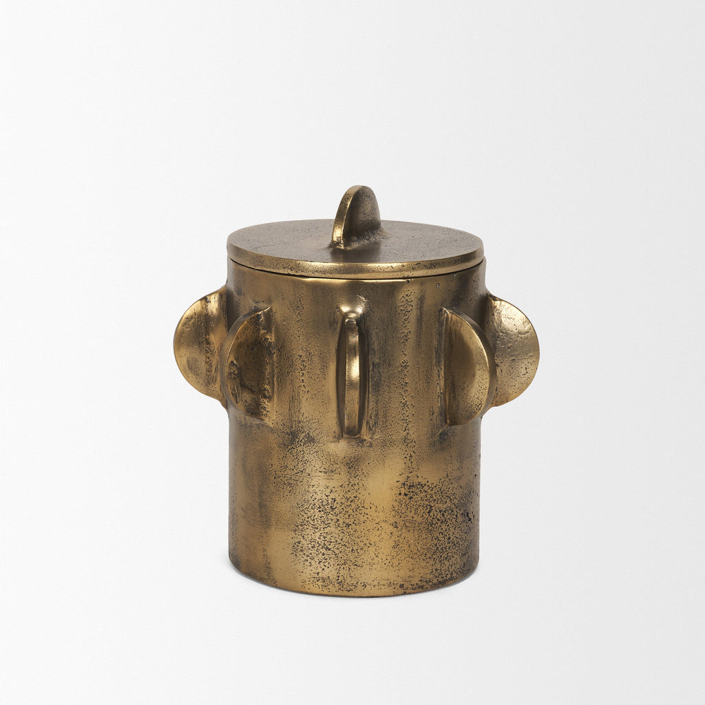 Deacon Decorative Gold Canister