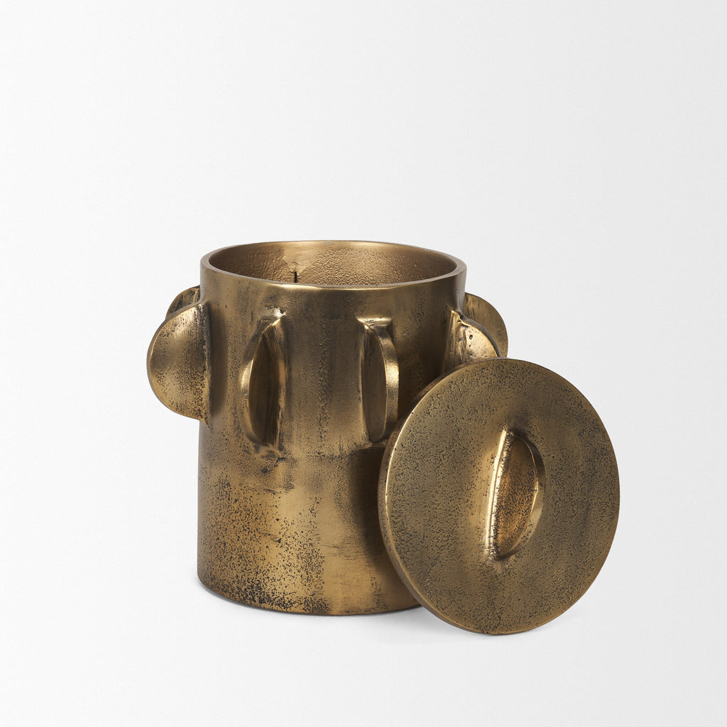 Deacon Decorative Gold Canister