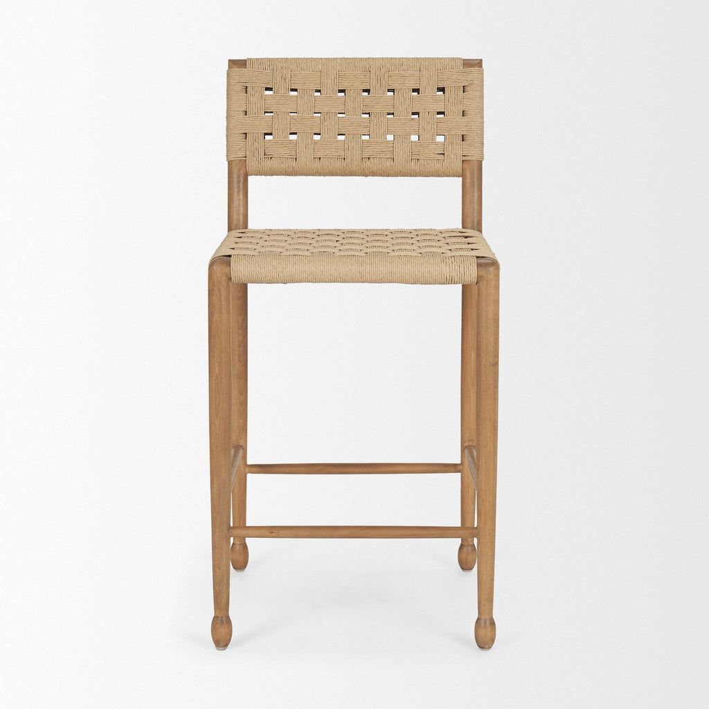Brinley Paper Rope Seat Counter Stool