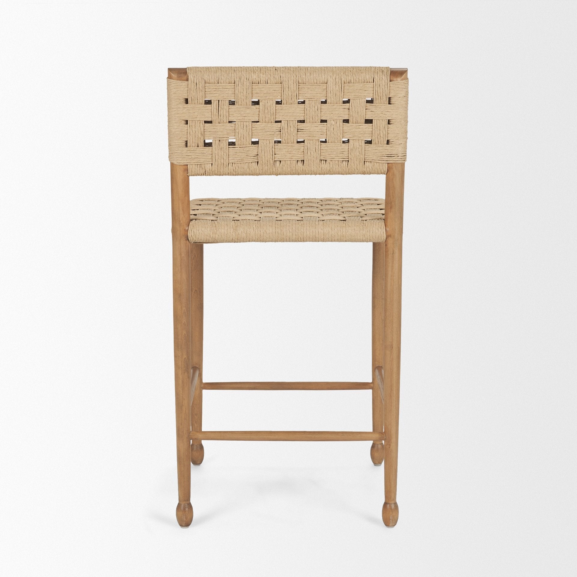 Brinley Paper Rope Seat Counter Stool