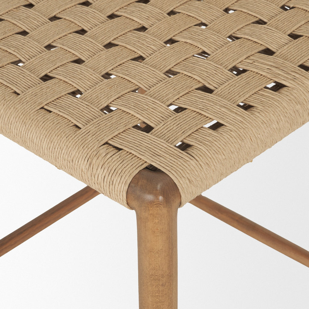 Brinley Paper Rope Seat Counter Stool