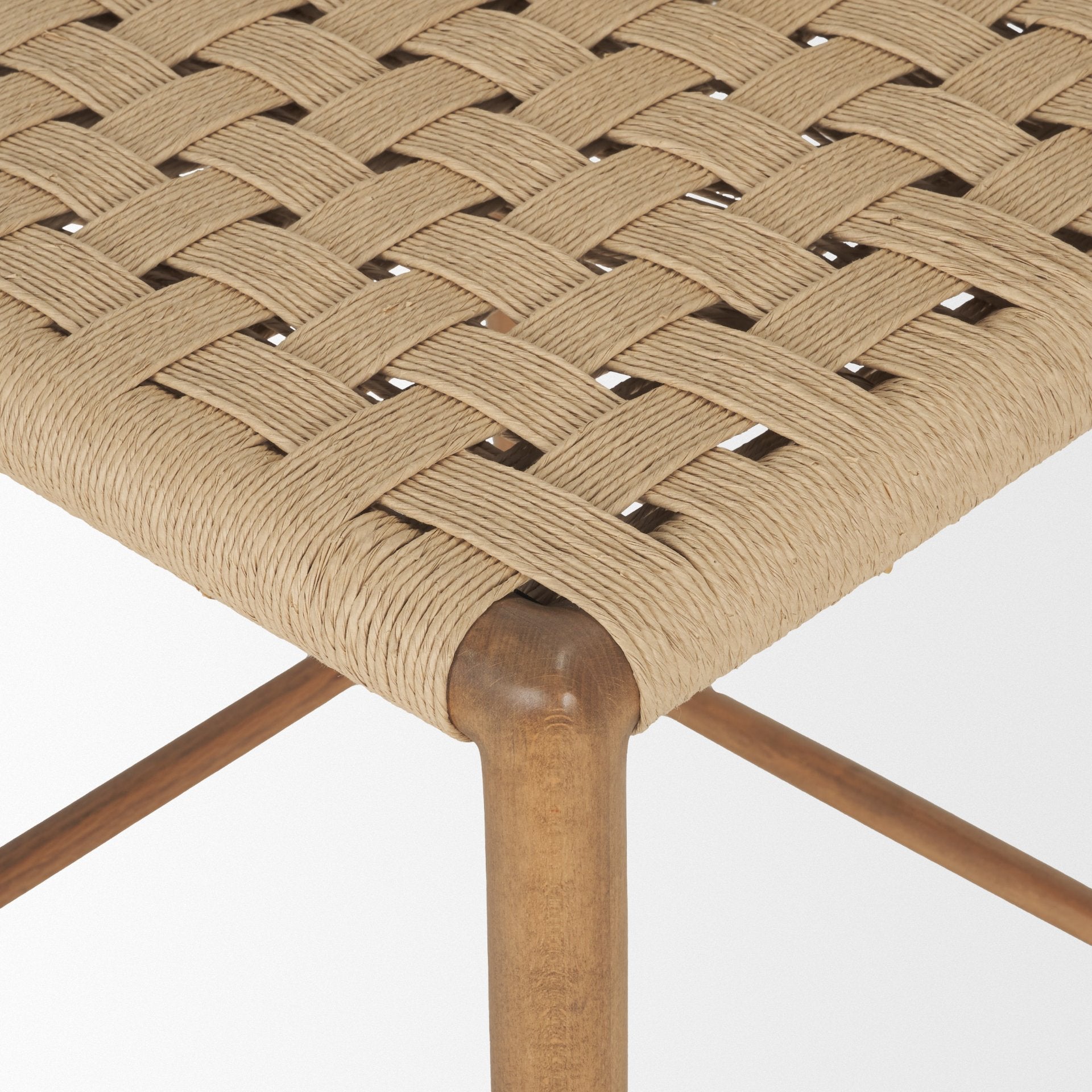 Brinley Paper Rope Seat Counter Stool