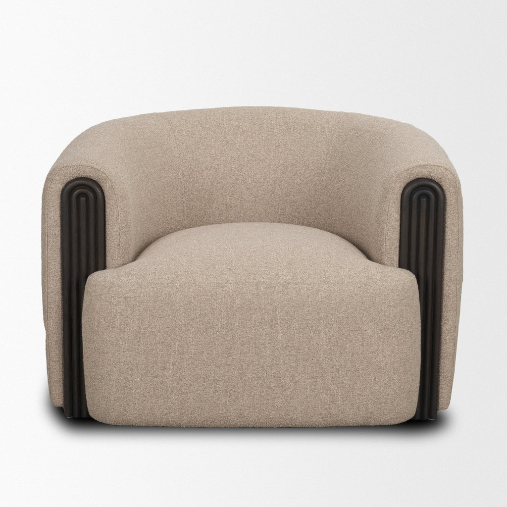 Kornelia Fabric Barrel Accent Chair