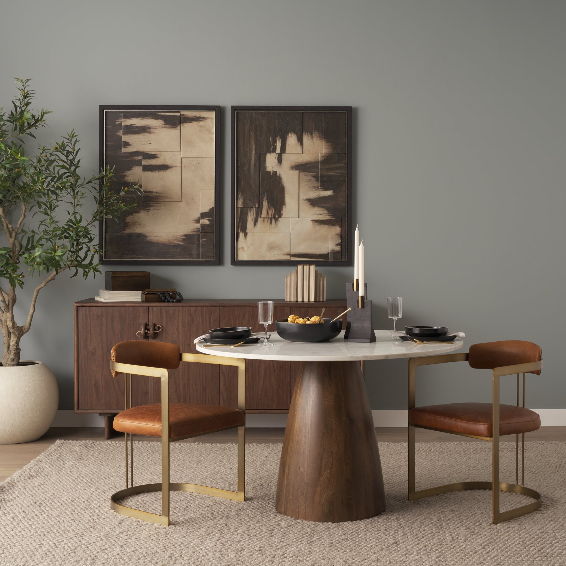 Hollyfield Leather Contract-Grade Dining Chair