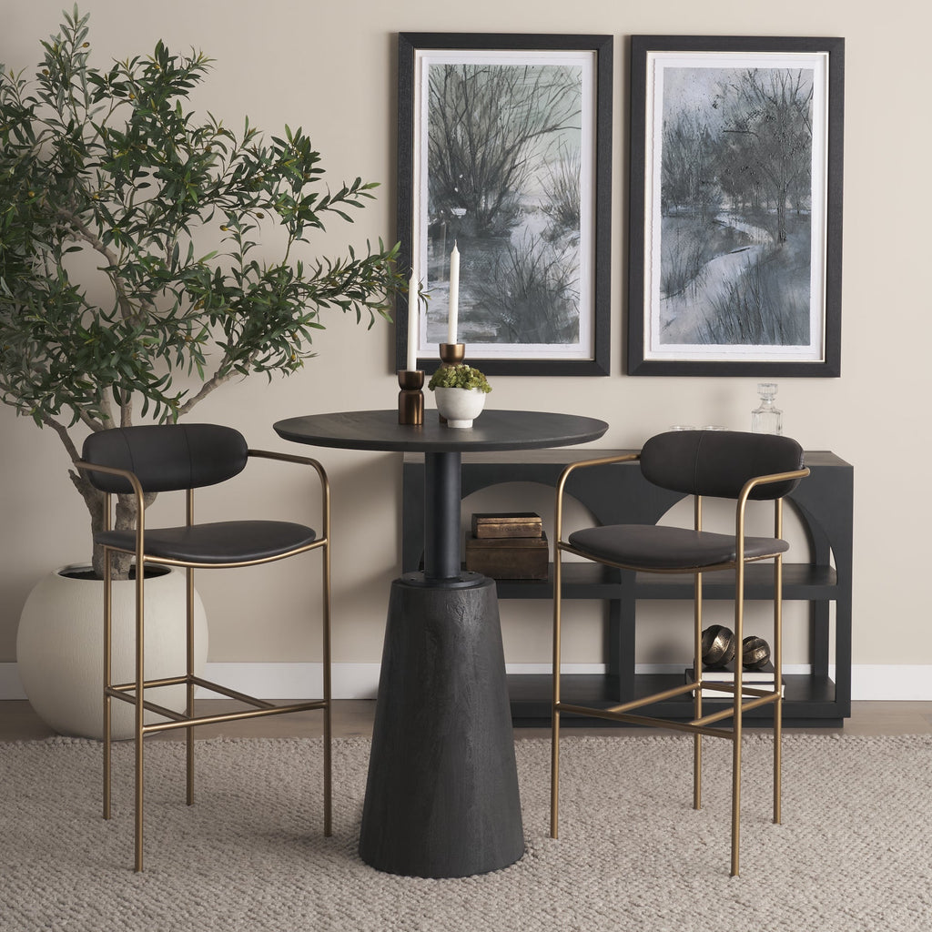 Parker Leather Seat Bar Stool