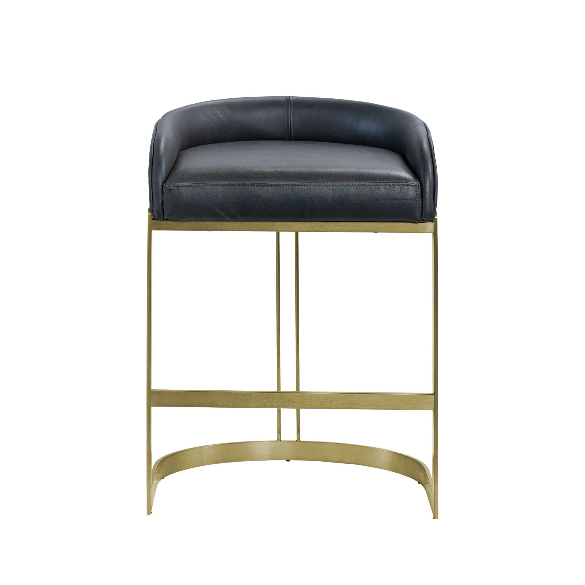 Hollyfield Leather Seat Counter Stool