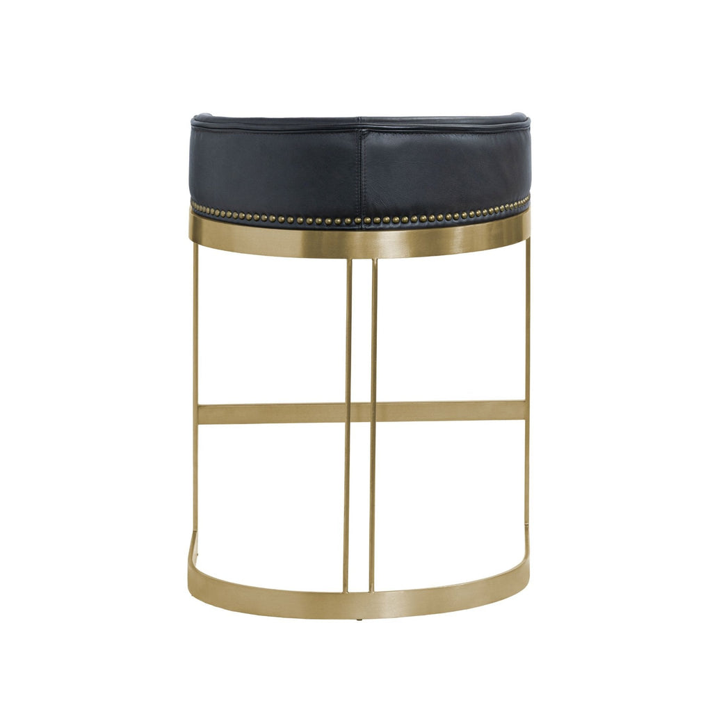 Hollyfield Leather Seat Counter Stool