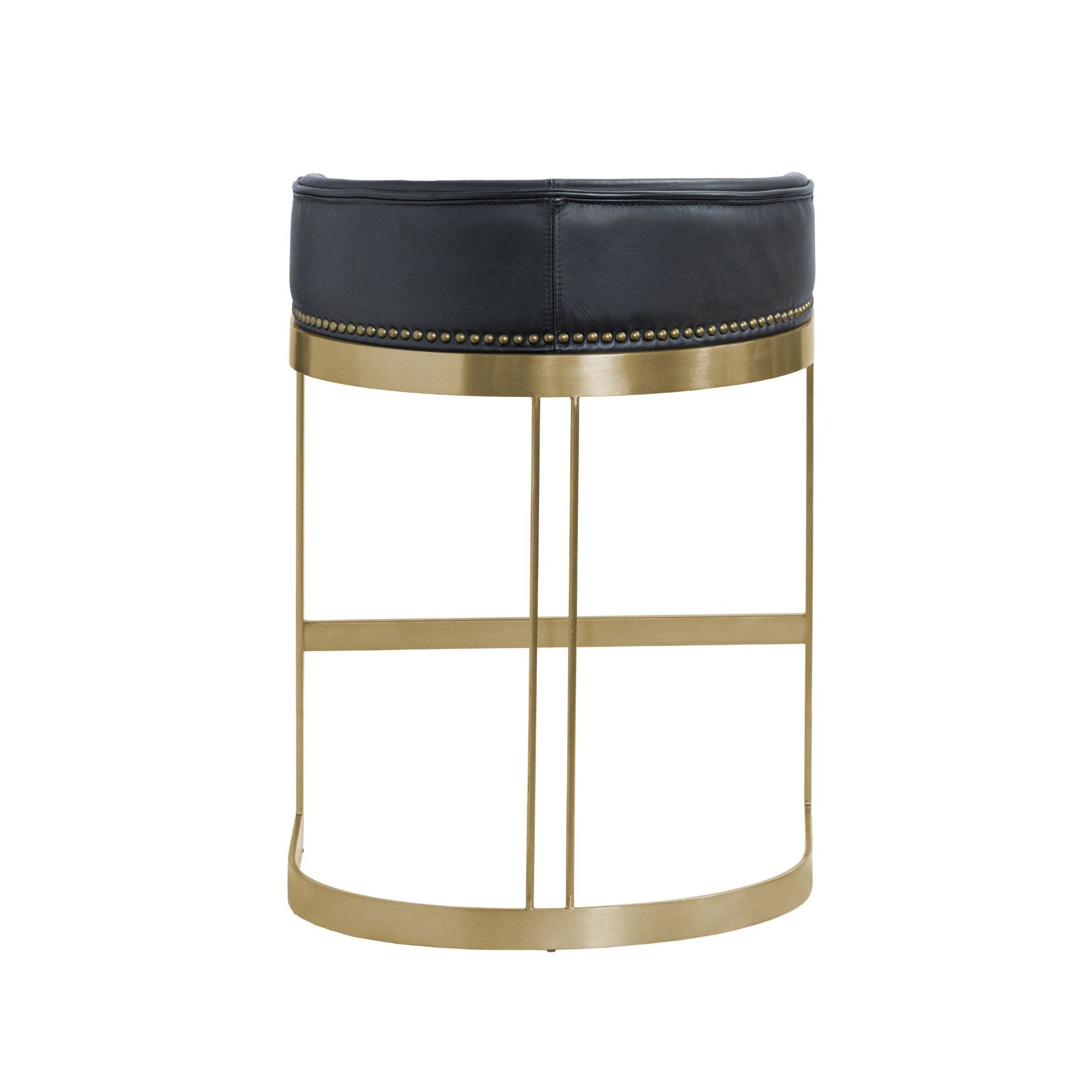 Hollyfield Leather Seat Counter Stool