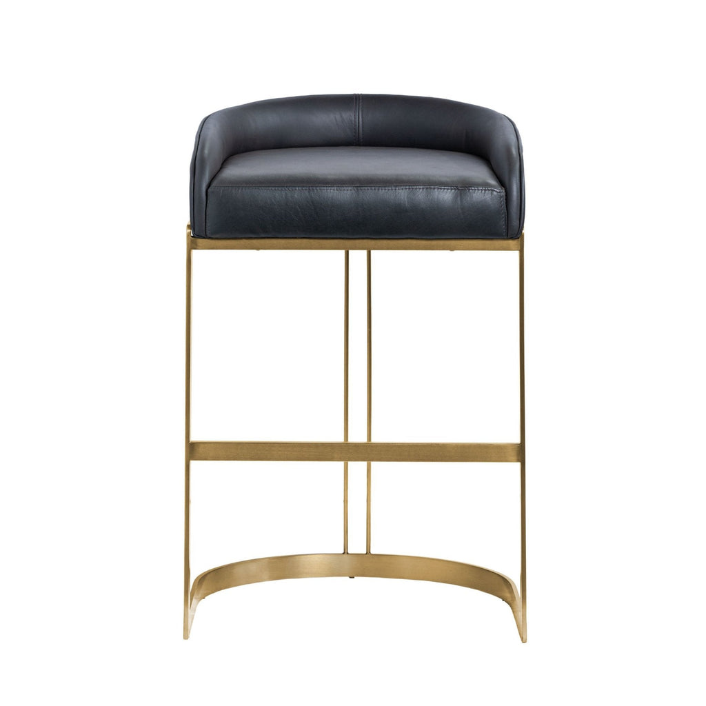 Hollyfield Leather Seat Commercial-Grade Bar Stool