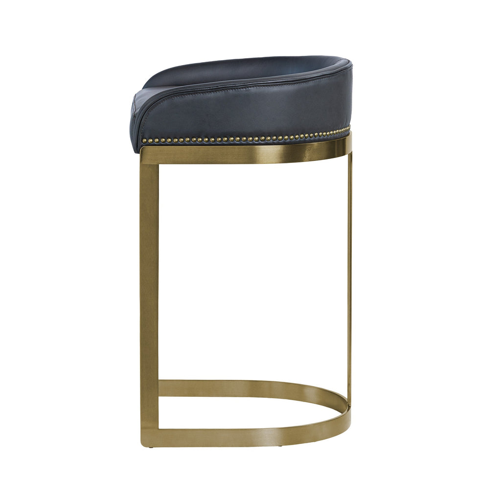 Hollyfield Leather Seat Commercial-Grade Bar Stool