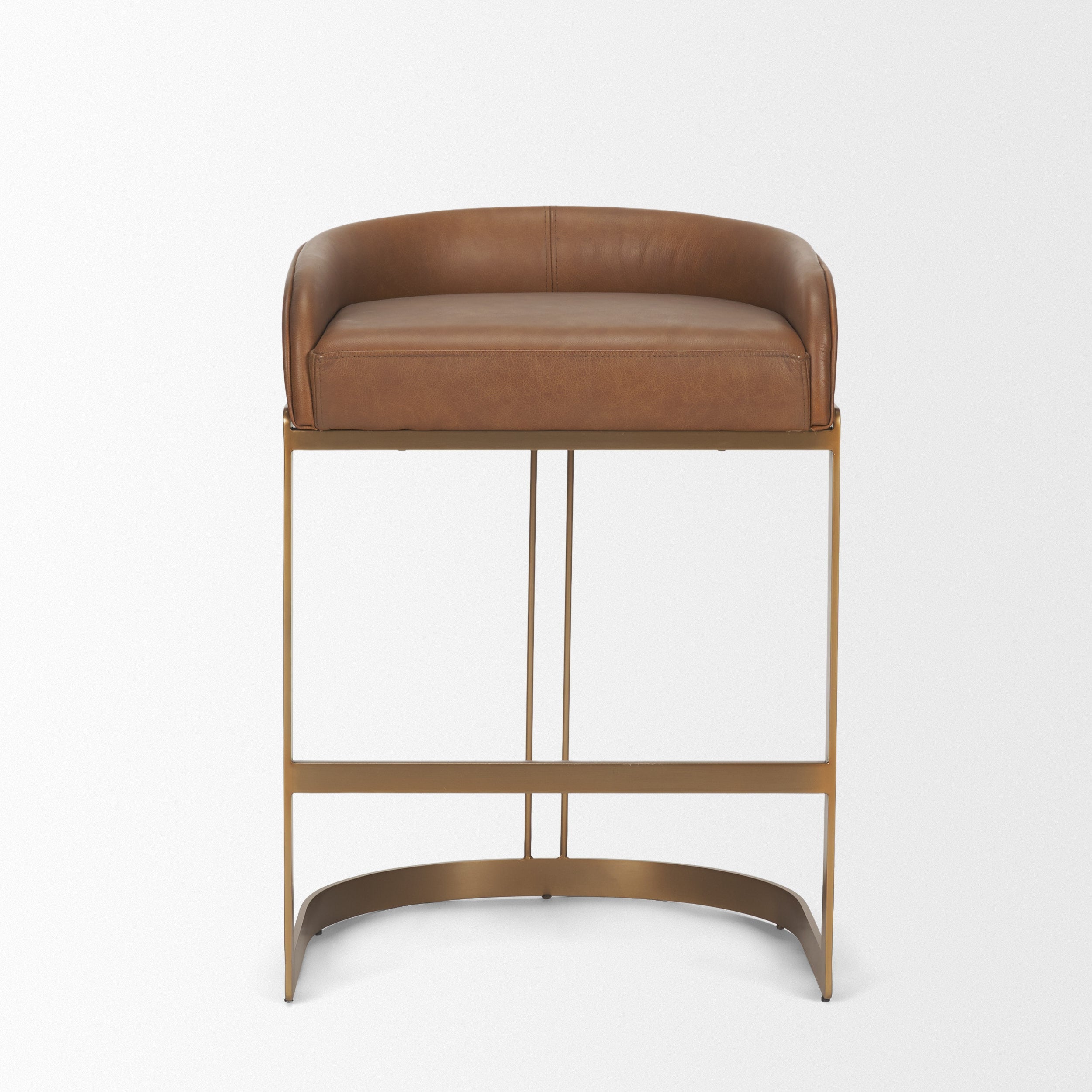 Hollyfield Leather Seat Counter Stool