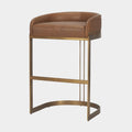 Hollyfield Leather Seat Commercial-Grade Bar Stool