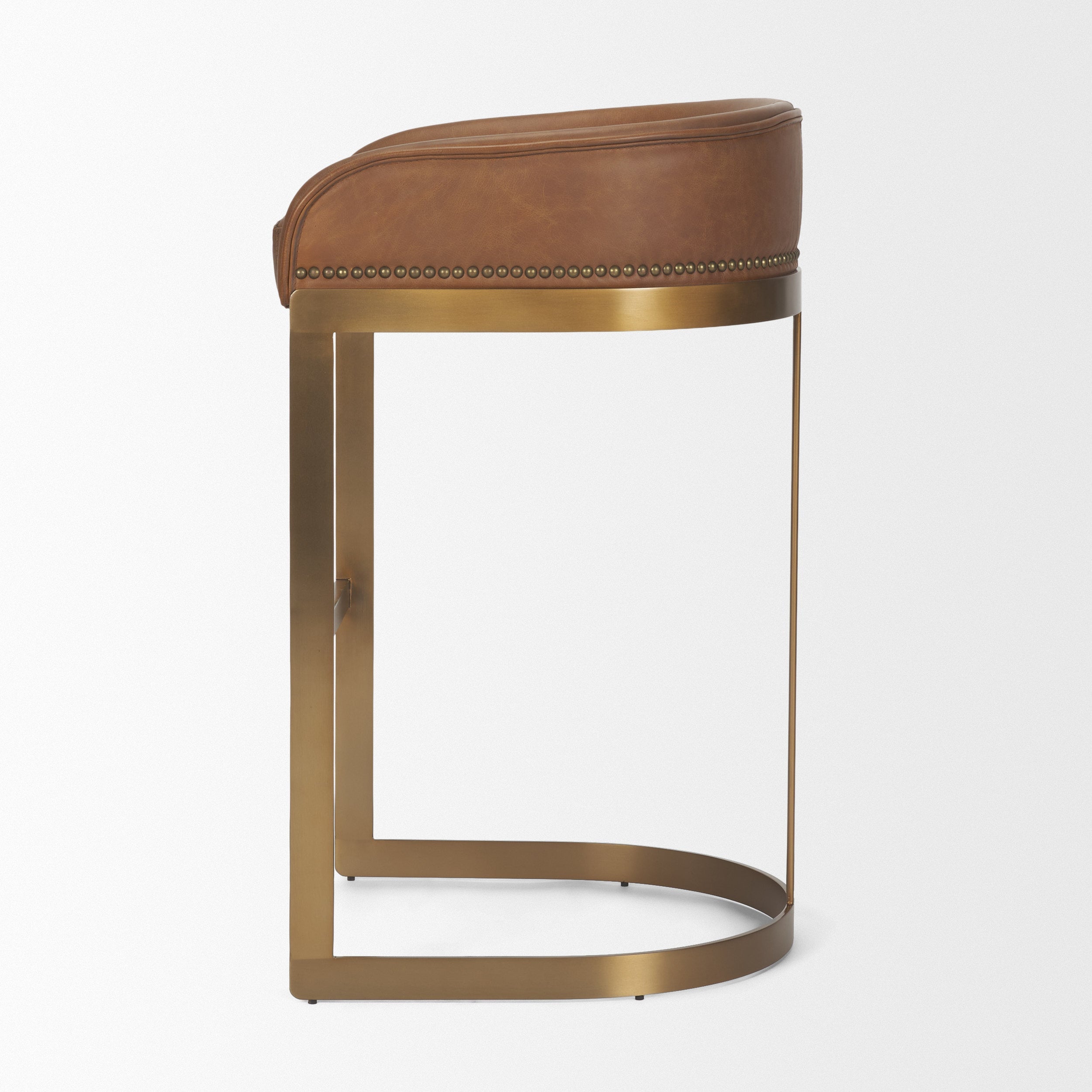 Hollyfield Leather Seat Commercial-Grade Bar Stool