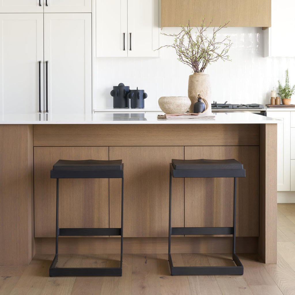 Kiran Wood Seat Bar/Counter Stool