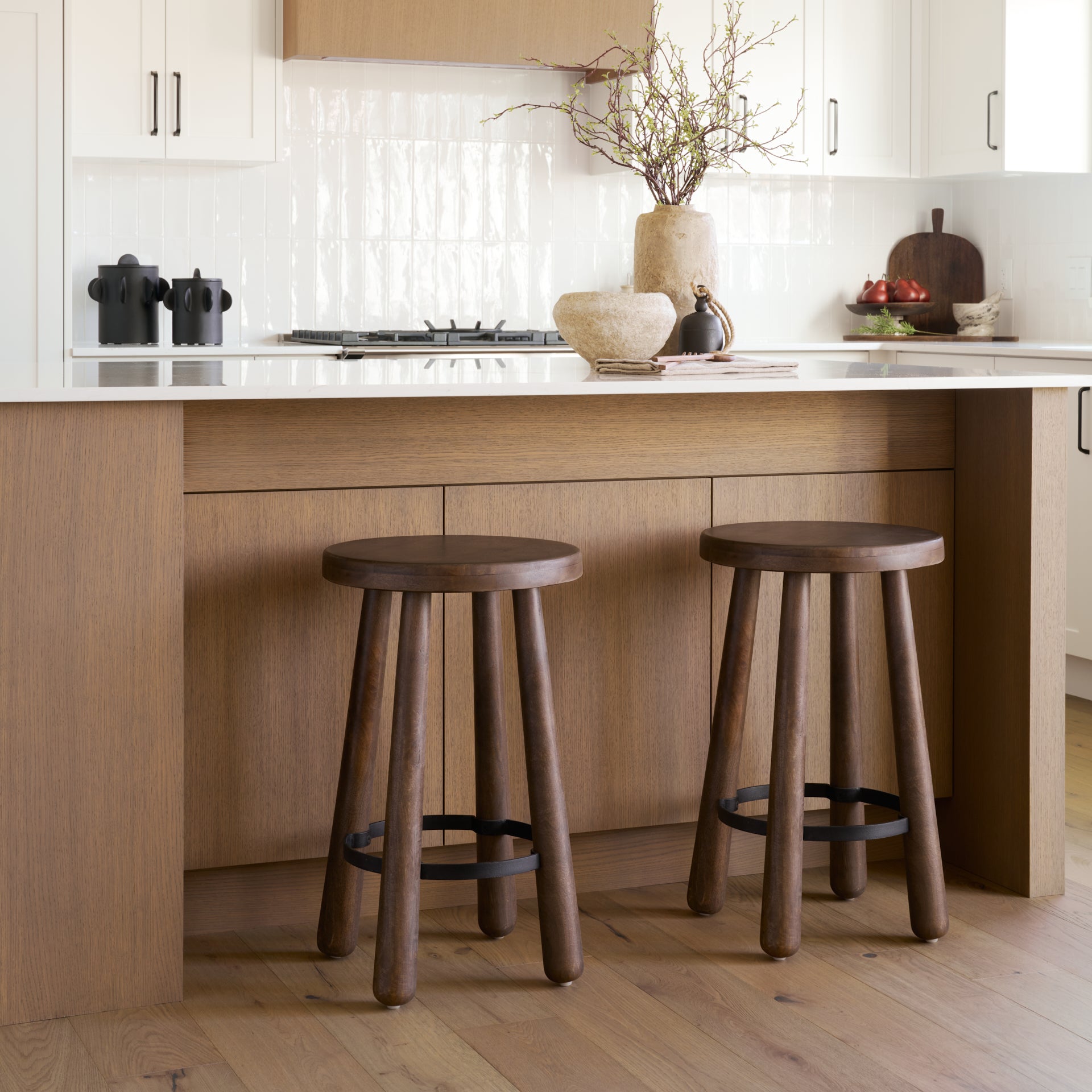 Weldon Wood Seat Stool