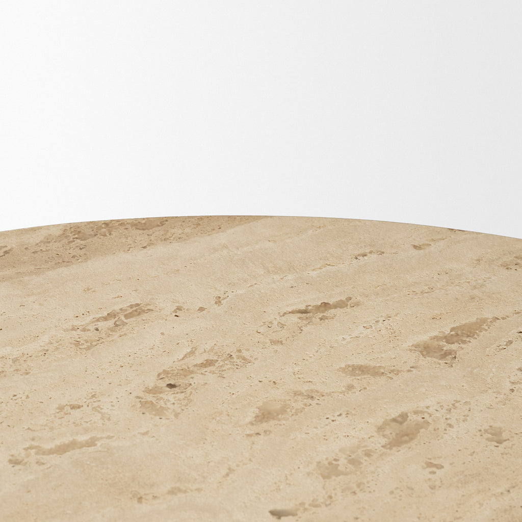 Allyson 42" Traavertine Dining Table