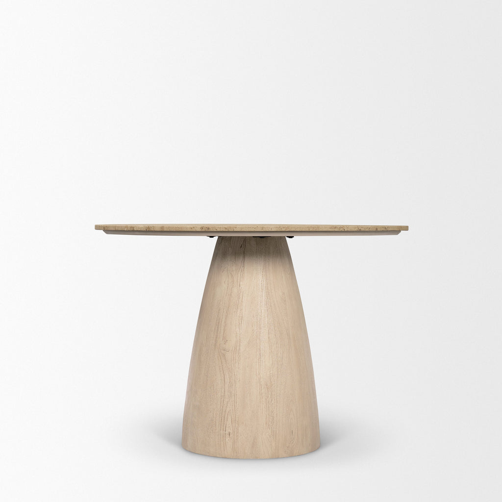 Allyson 42" Traavertine Dining Table