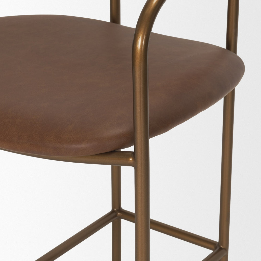 Parker Leather Seat Counter Stool