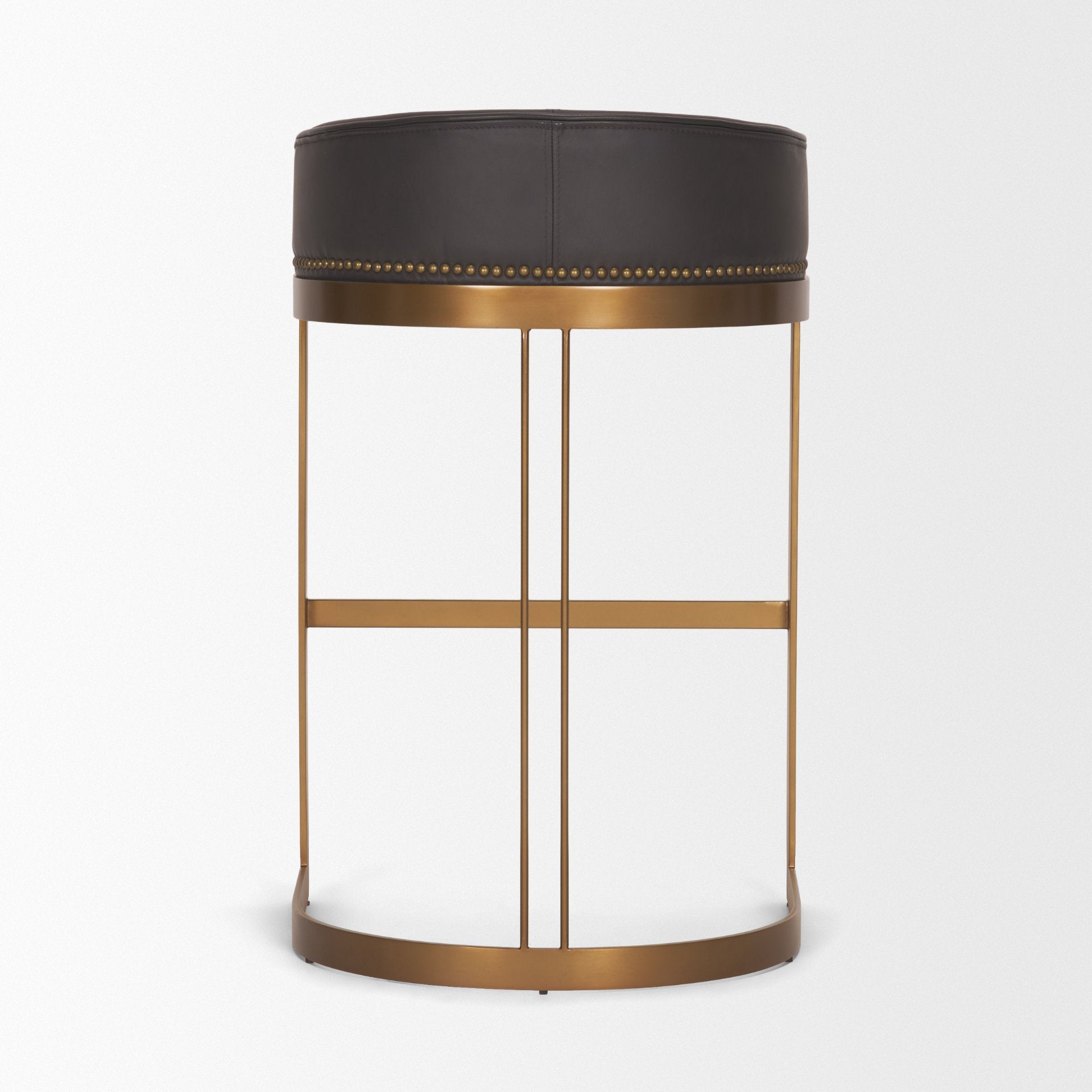 Hollyfield Leather Seat Commercial-Grade Bar Stool