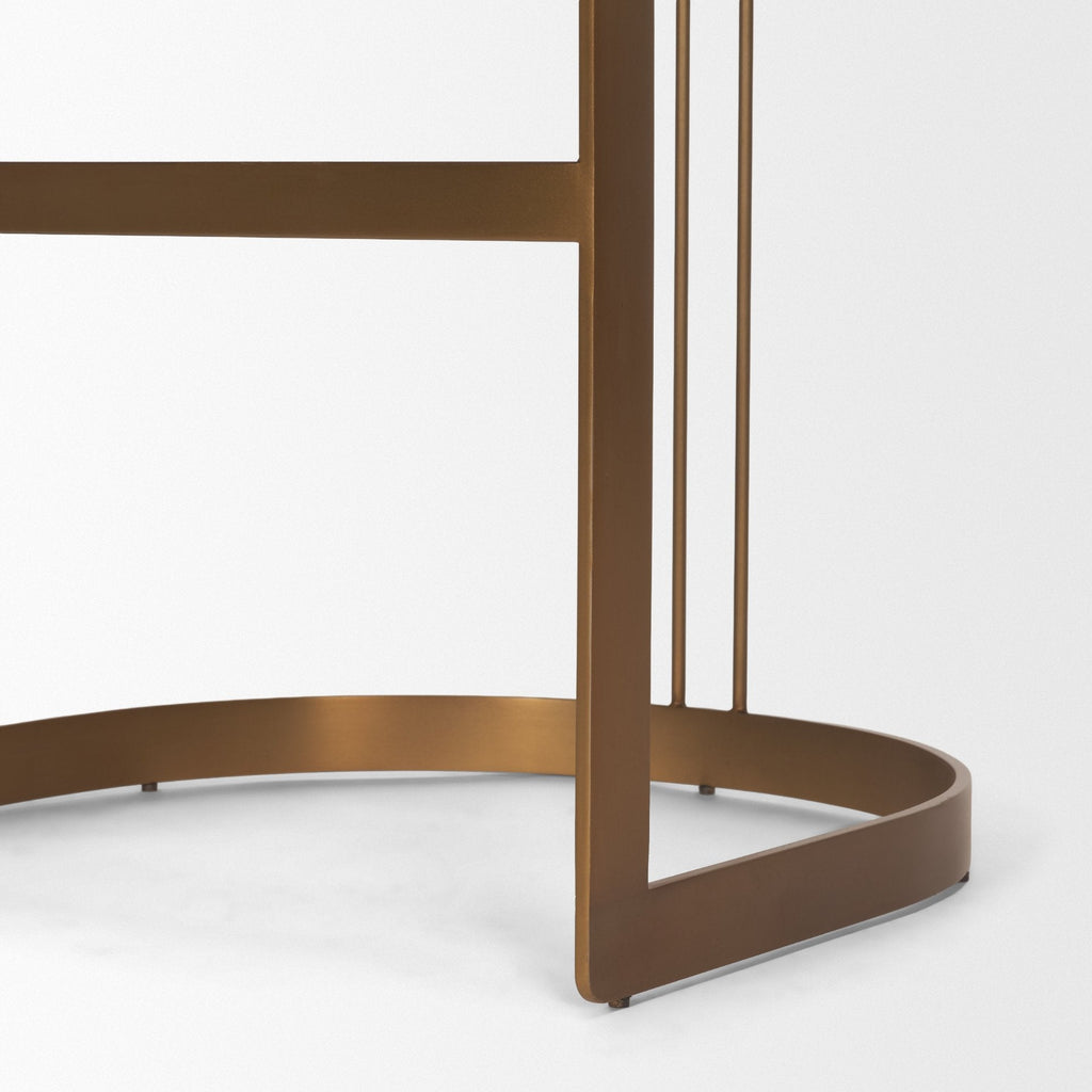 Hollyfield Leather Seat Commercial-Grade Bar Stool