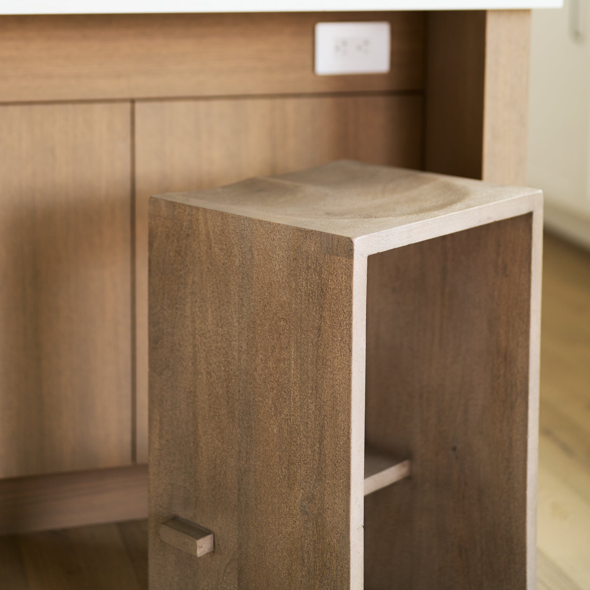 Aida Wood Seat Counter Stool