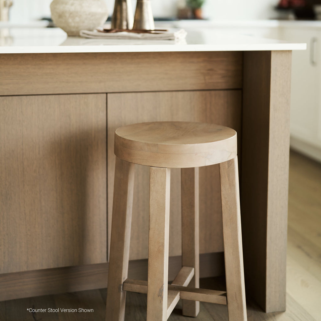 Brahma Wood Seat Bar Stool