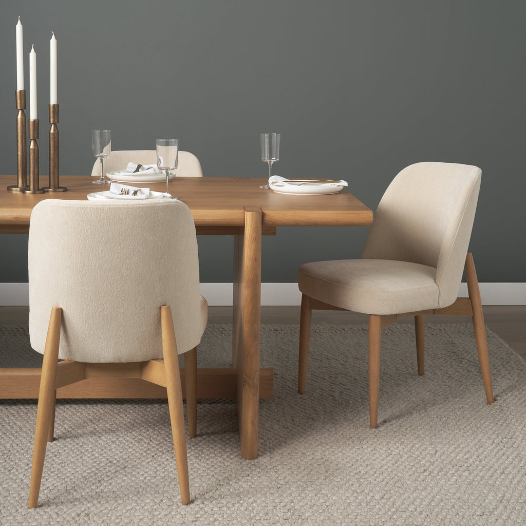Abbie Curve Fabric Dining Chair