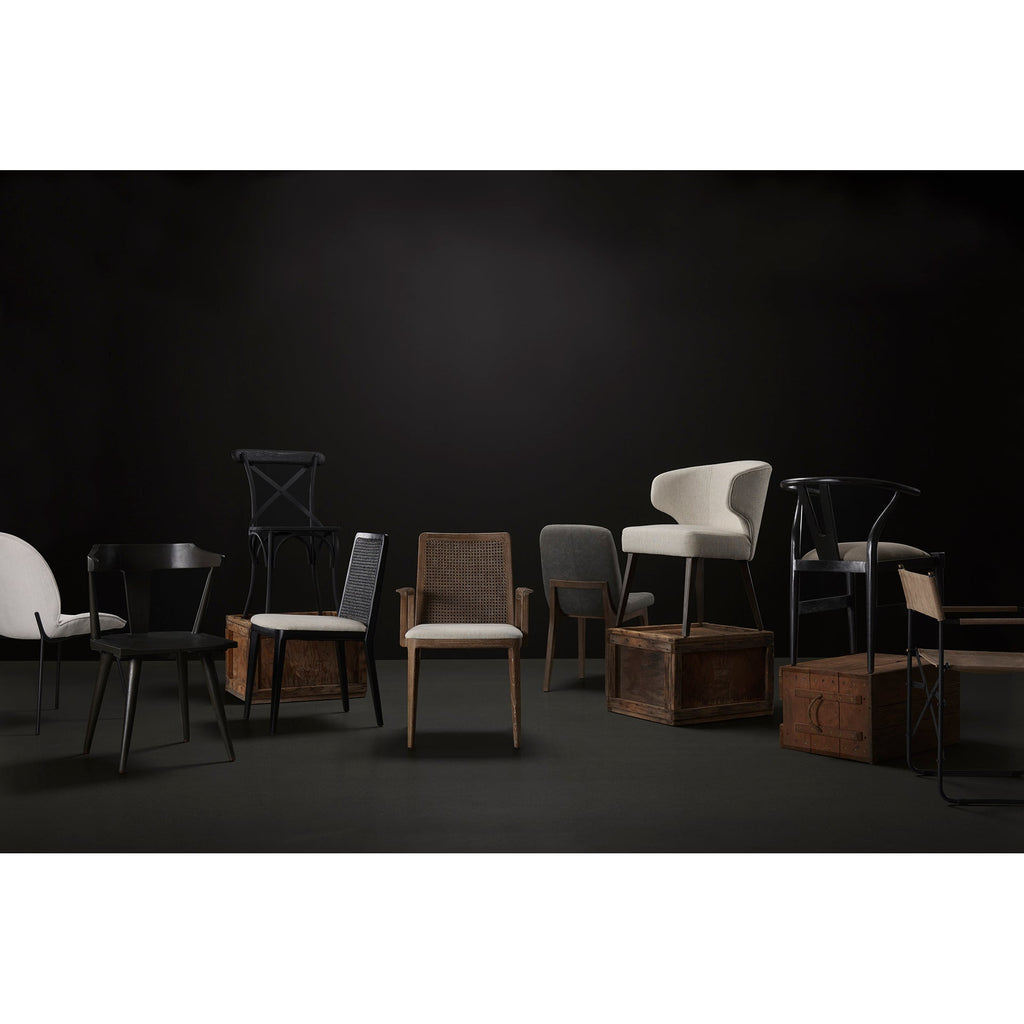 Clara Black Cane Back Dining Chair