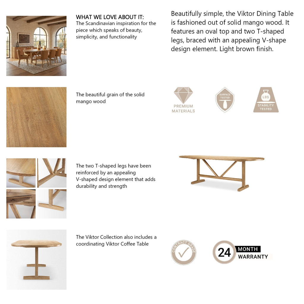 Viktor 94" Dining Table