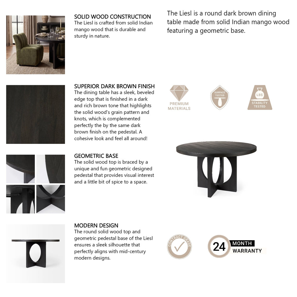 Liesl 54" Round Dining Table