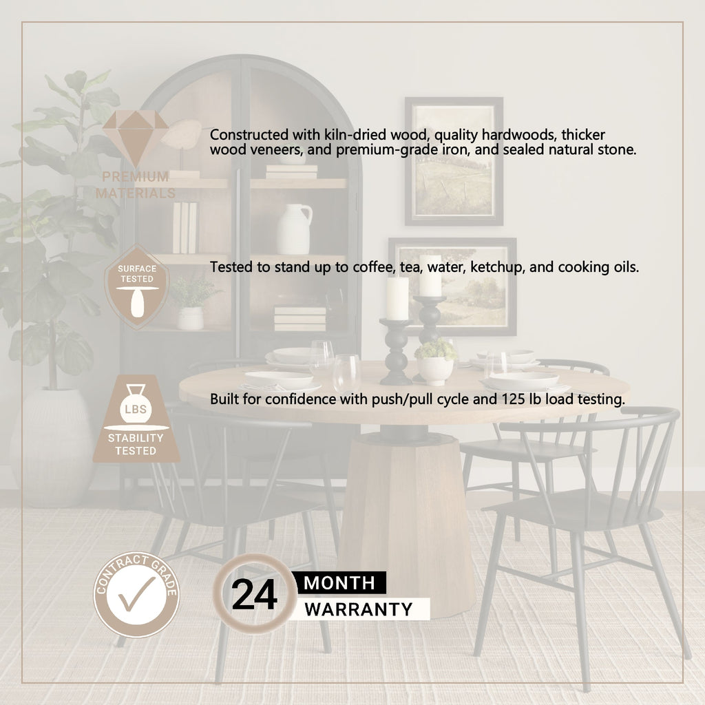 Swanson 60" Round Dining Table