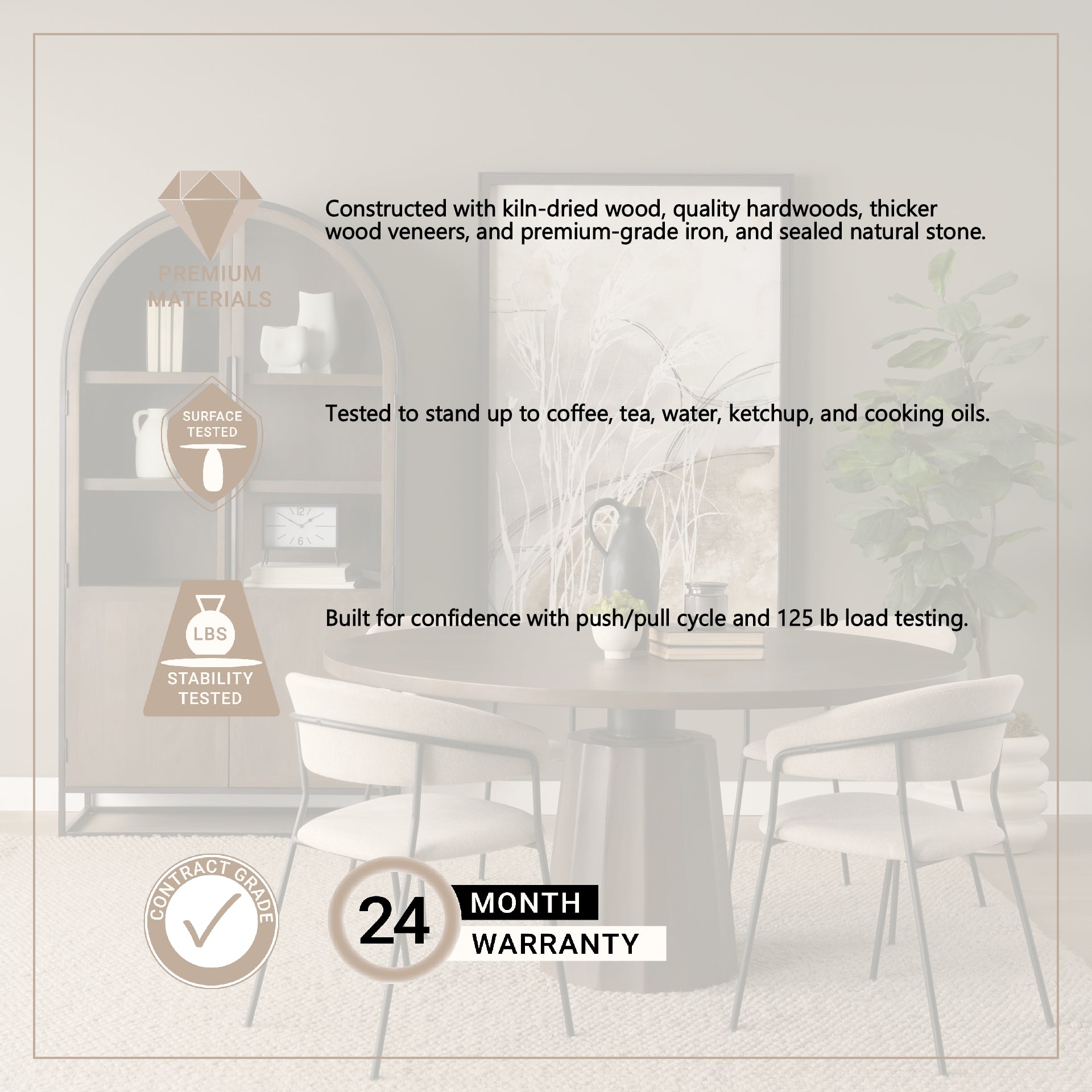 Swanson 60" Round Dining Table