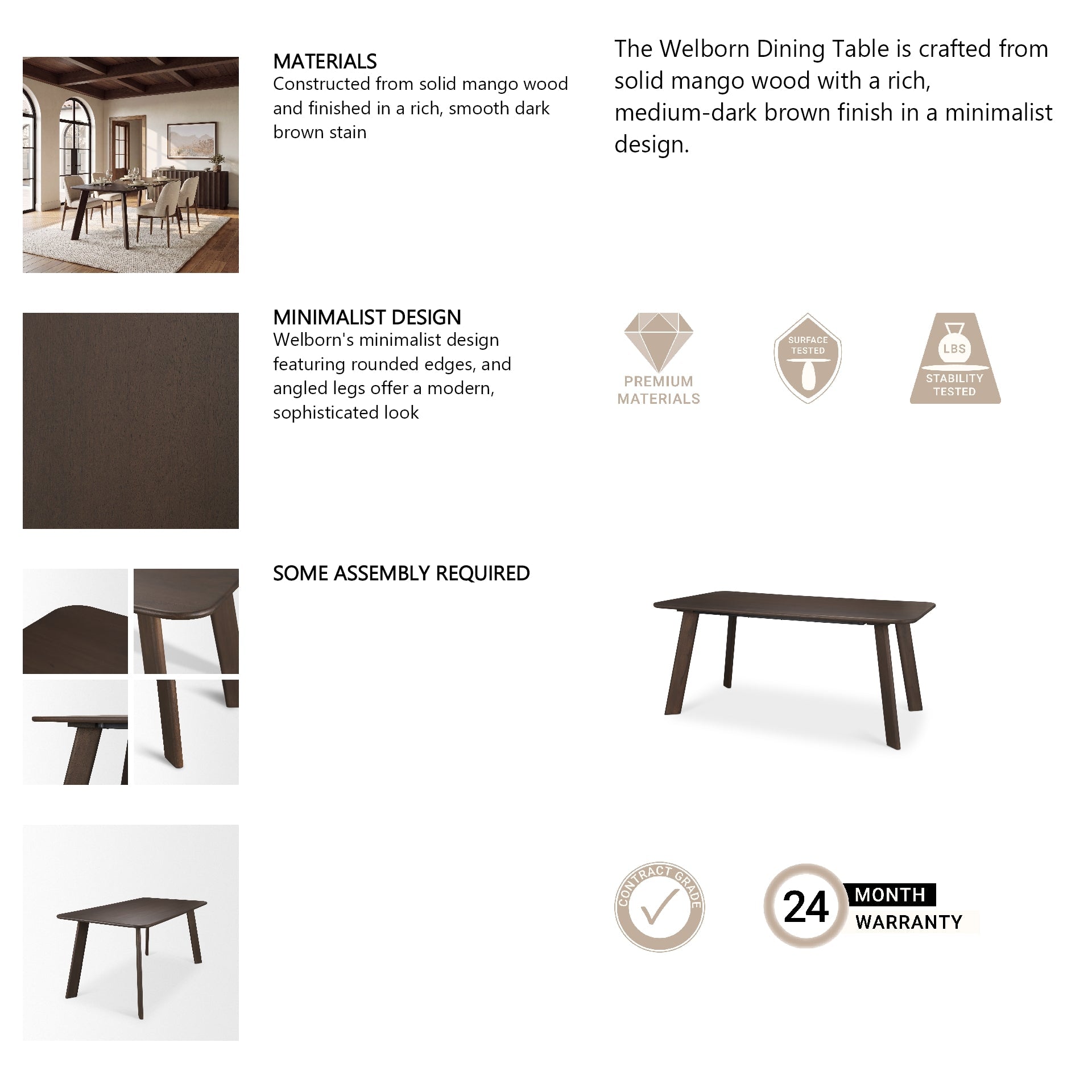 Welborn 72" Dining Table
