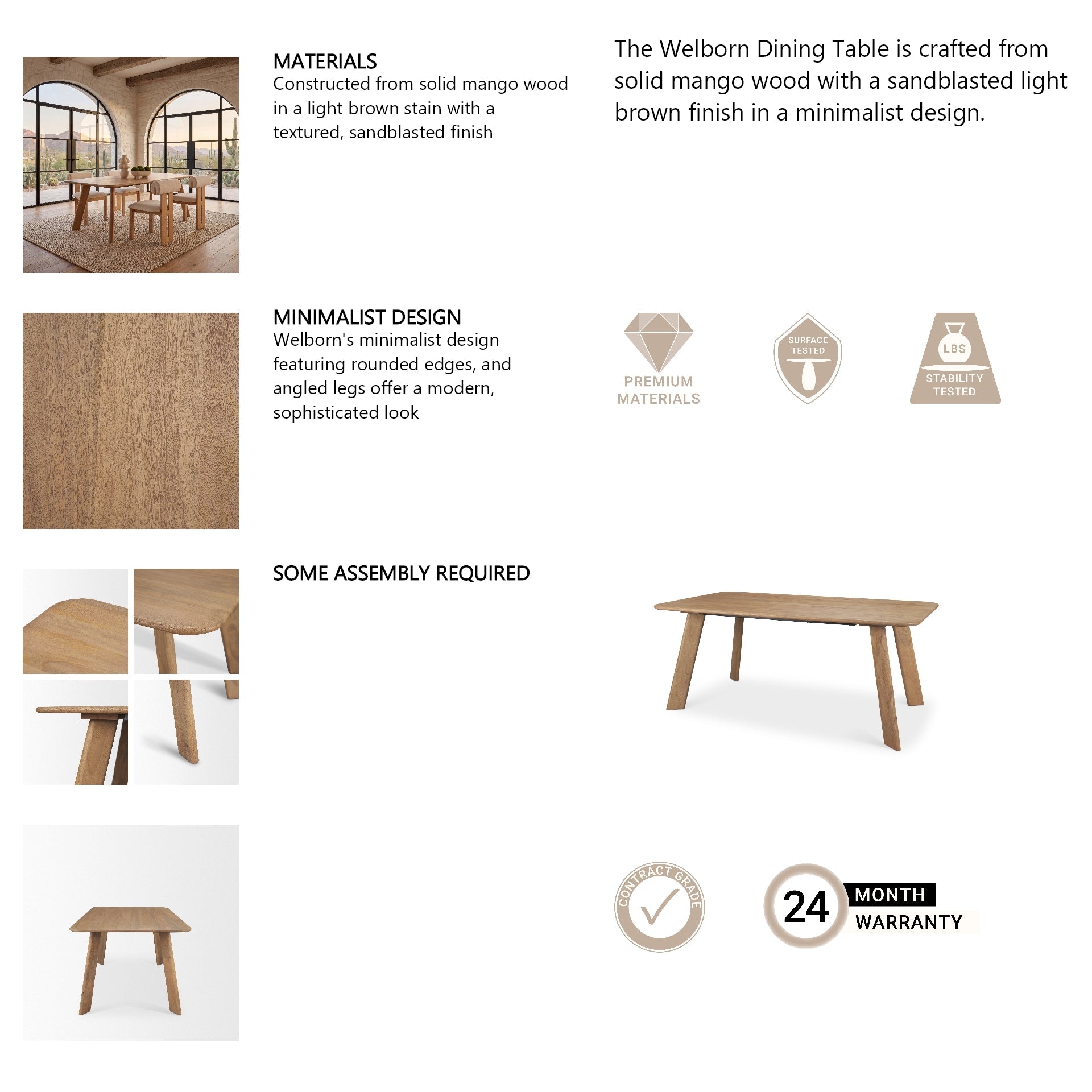 Welborn 72" Dining Table