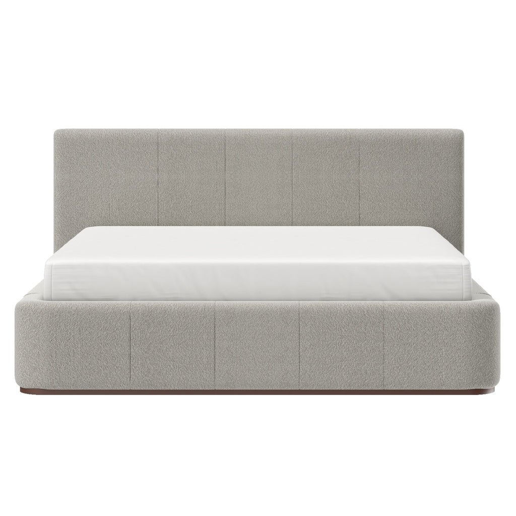 Harrod 78" King Platform Bed in Mushroom and Walnut