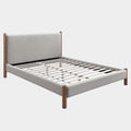 Zoran 60" Queen Platform Bed in Mushroom and Walnut