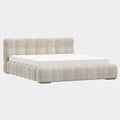 Pasha 78" King Platform Bed in Beige Pearl