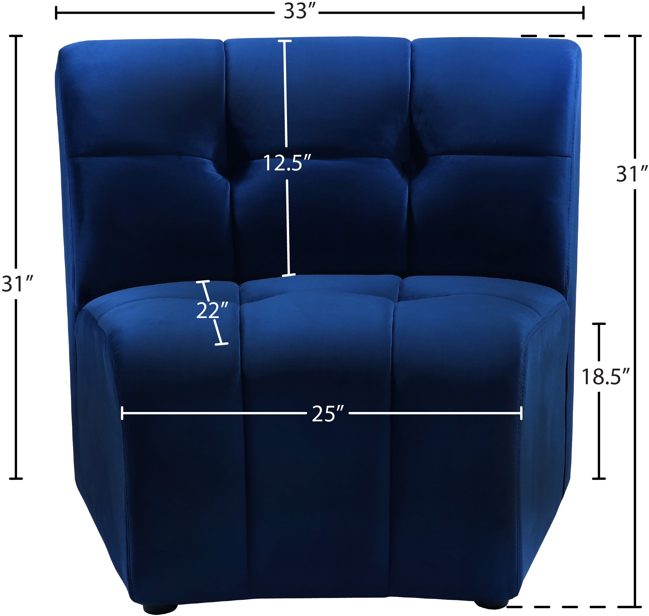Limitless Velvet Upholstered Modular Chair