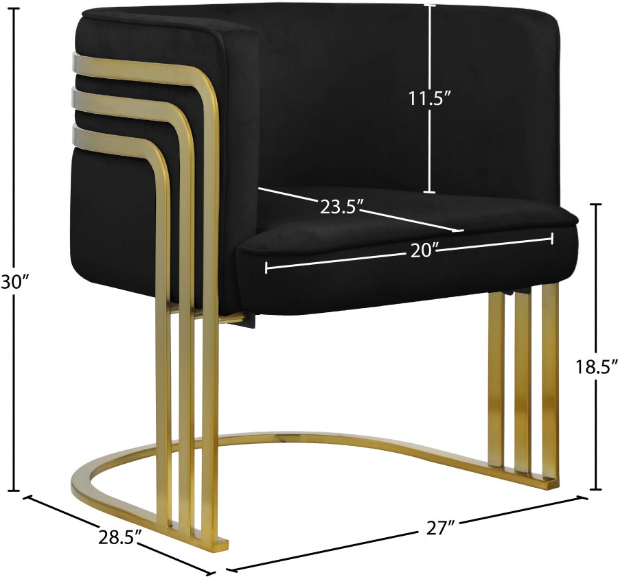 Rays Velvet Upholstered Accent Chair