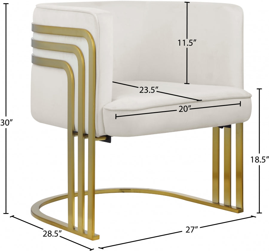Rays Velvet Upholstered Accent Chair