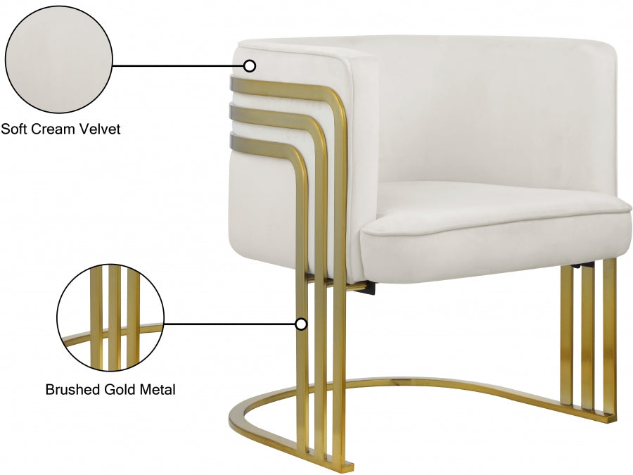 Rays Velvet Upholstered Accent Chair