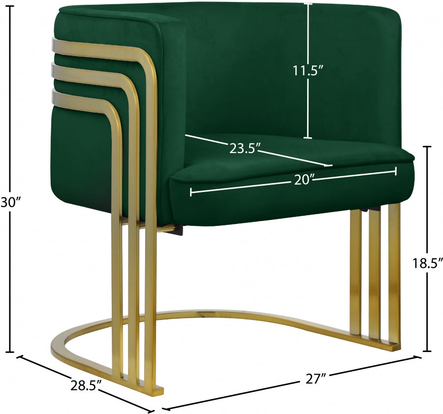 Rays Velvet Upholstered Accent Chair