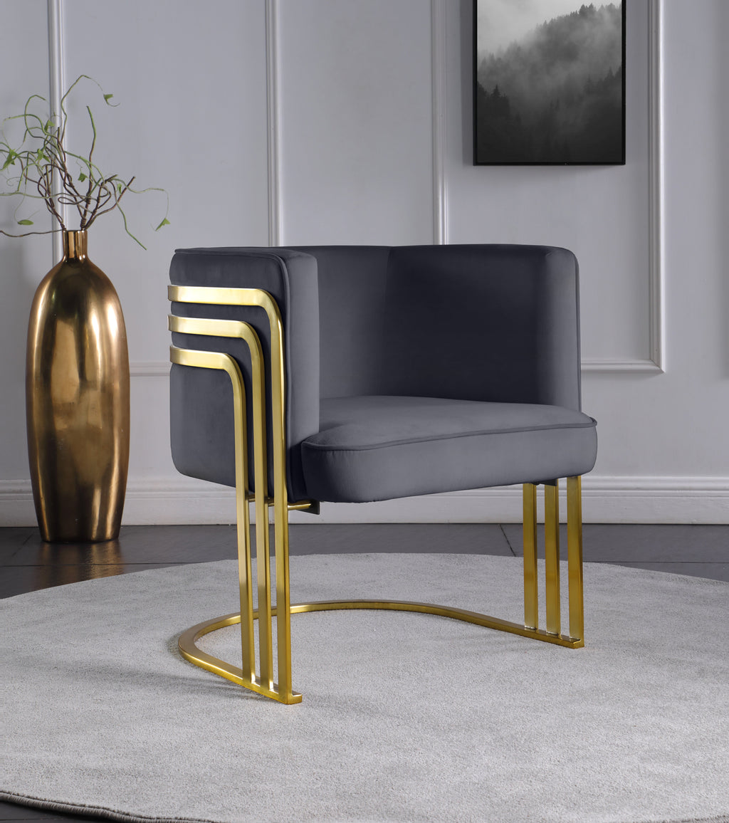 Rays Velvet Upholstered Accent Chair
