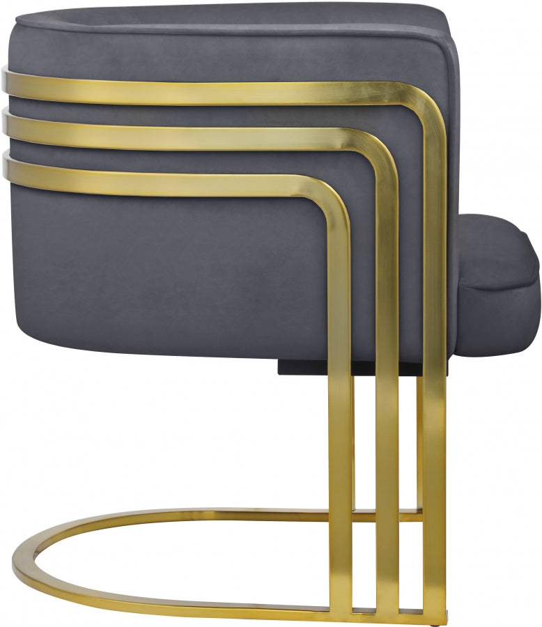 Rays Velvet Upholstered Accent Chair