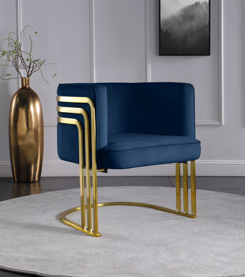 Rays Velvet Upholstered Accent Chair