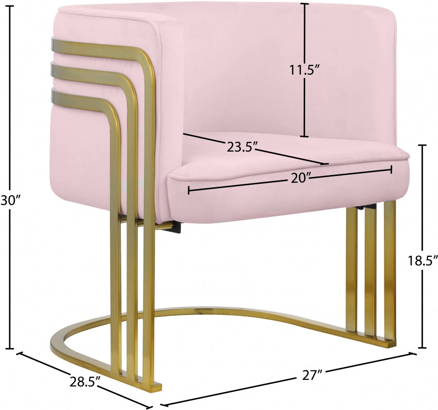 Rays Velvet Upholstered Accent Chair